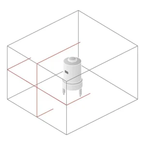 Схема лучей лазерного нивелира Bosch GLL 2-50 Prof