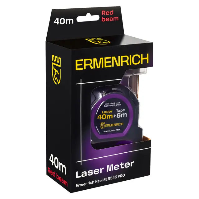 Ermenrich Reel SLR545 PRO фиолетовый - рулетка с лазерным дальномером