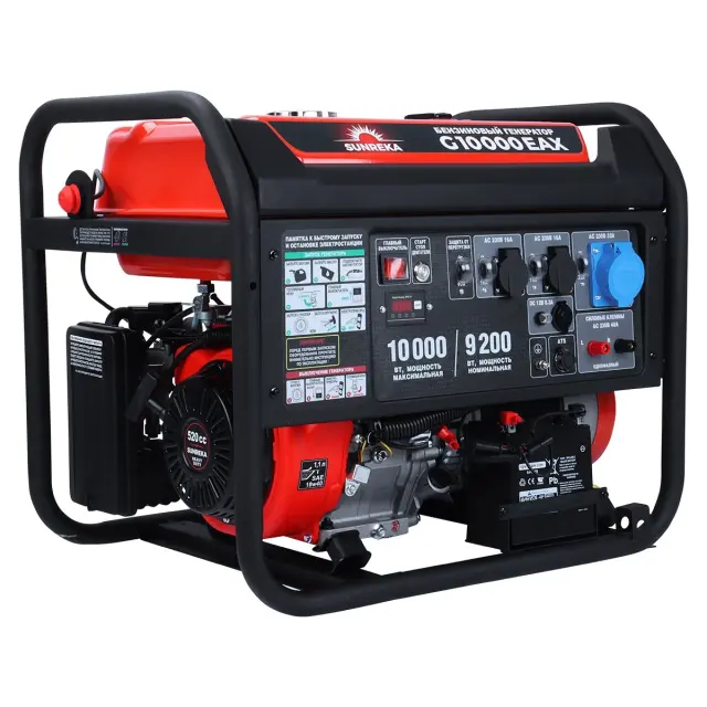 SUNREKA G10000EAX в тихом зимнем кожухе 1200 RAL 8019 - бензиновый генератор