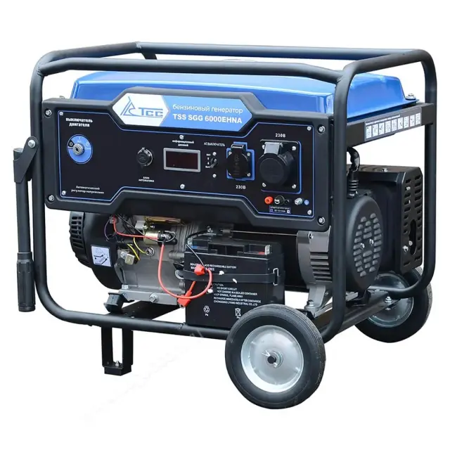 Бензиновый генератор TSS SGG 6000EHNA с шумозащитным кожухом 1400SS Winter зимний комплект (супер тихий)