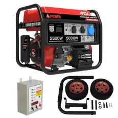 A-iPower A5500EA + блок автозапуска A-iPower 400 В, 25 А + транспортировочный комплект A-iPower L
