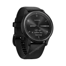 Часы с gps Garmin Vivomove Sport черный, серый безель, с силиконовым ремешком