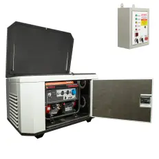 A-iPower A8000EAX в супертихом зимнем кожухе 1400SS RAL 7035 + блок автозапуска A-iPower 230 В, 50 А