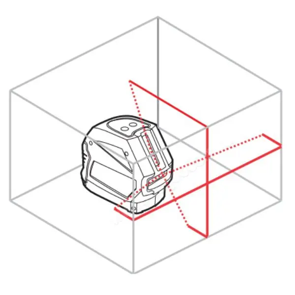 Схема лучей лазерного нивелира RGK LP-103