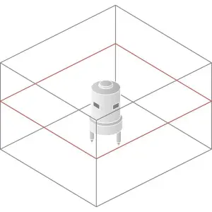 Схема лучей лазерного нивелира Spectra Precision LL300S