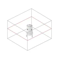 Схема лучей лазерного нивелира Topcon RL-H3C