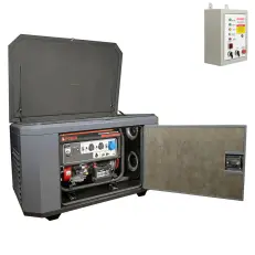A-iPower A7000EAX в супертихом зимнем кожухе 1400SS RAL 7024 + блок автозапуска A-iPower 230 В, 50 А