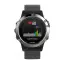 Часы для бега Garmin Fenix 5 серебристые с черным ремешком