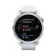 Часы для бега Garmin Fenix 7S серебристый с белым силиконовым ремешком