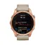 gnss Часы Garmin Fenix 7S Sapphire Solar титановый цвета розовое золото с песчаным кожаным ремешком