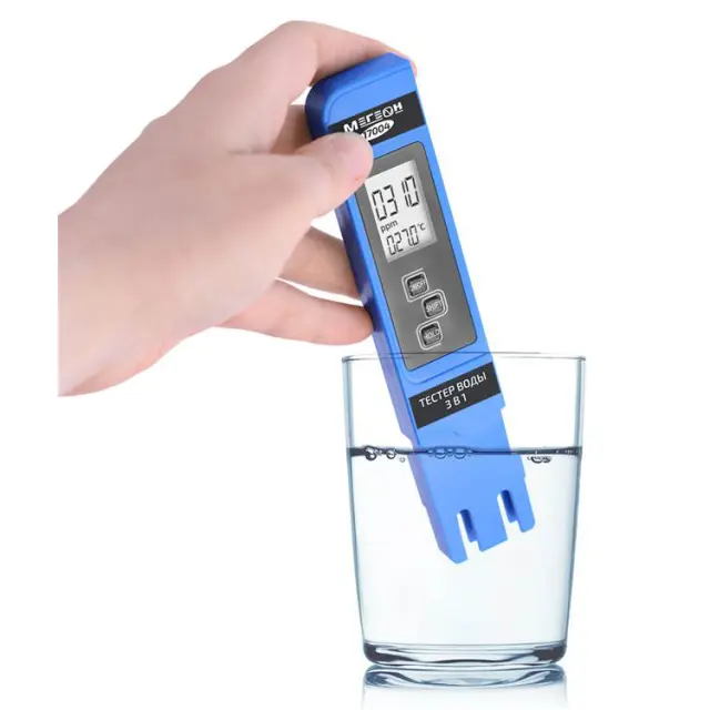 МЕГЕОН 17004 - тестер воды 3 в 1 (солемер/кондуктометр/термометр)