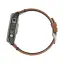 gps Часы Garmin Fenix 7X Sapphire Solar титановый черный с коричневым кожаным ремешком