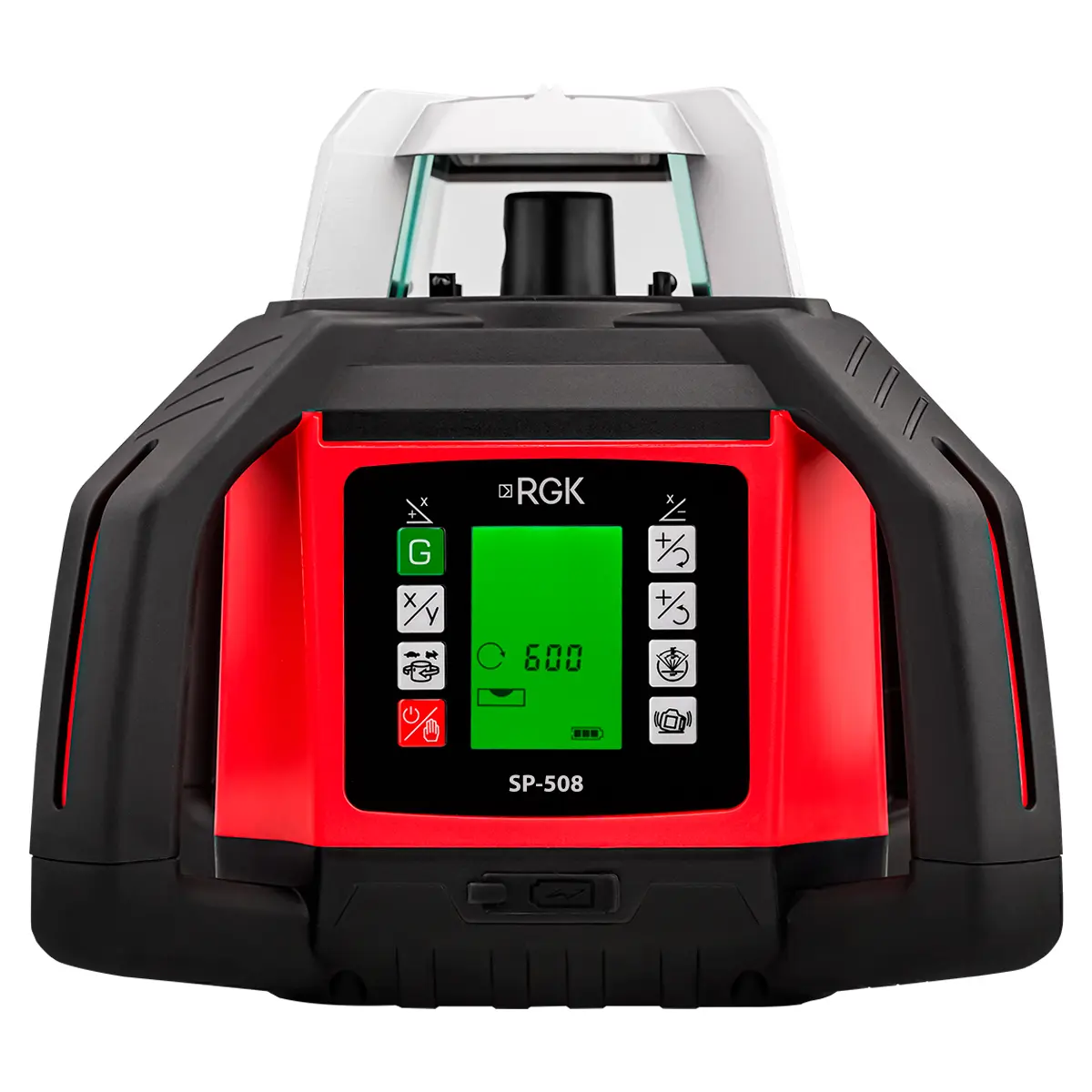 RGK SP-508 с автоподстройкой - ротационный нивелир (ротационный / красный луч / 900м с приемником / АКБ)