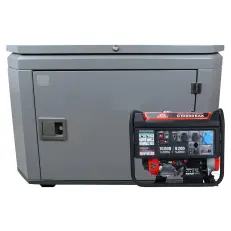 SUNREKA G10000EAX в тихом зимнем кожухе 1200 RAL 7024 - бензиновый генератор
