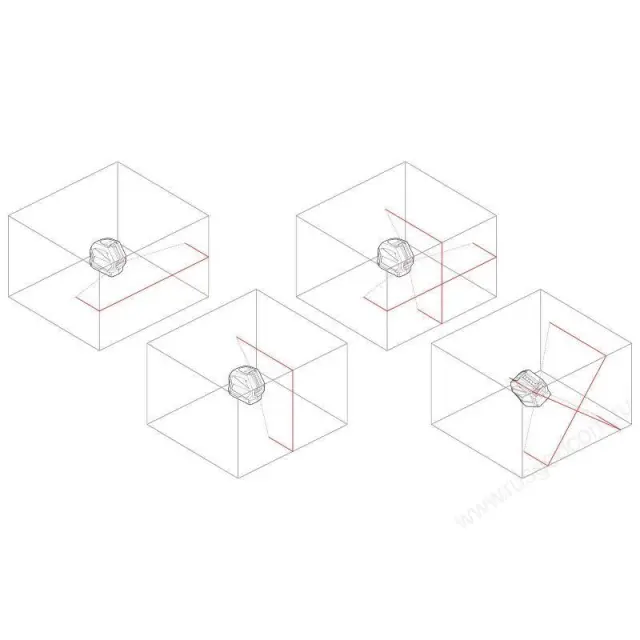 Схема лучей лазерного нивелира RGK LP-103 -варианты эксплуатации