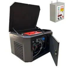 A-iPower A8000EAX в супертихом зимнем кожухе 1400SS RAL 8019 + блок автозапуска A-iPower 400 В, 25 А