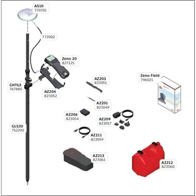 Комплект приемника Leica Zeno20 L2 Glonass Win