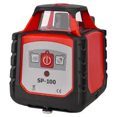 RGK SP-100 с калибровкой - ротац. нивелир (ротационный / красный луч / 200м с приемником / ±0,15 мм)