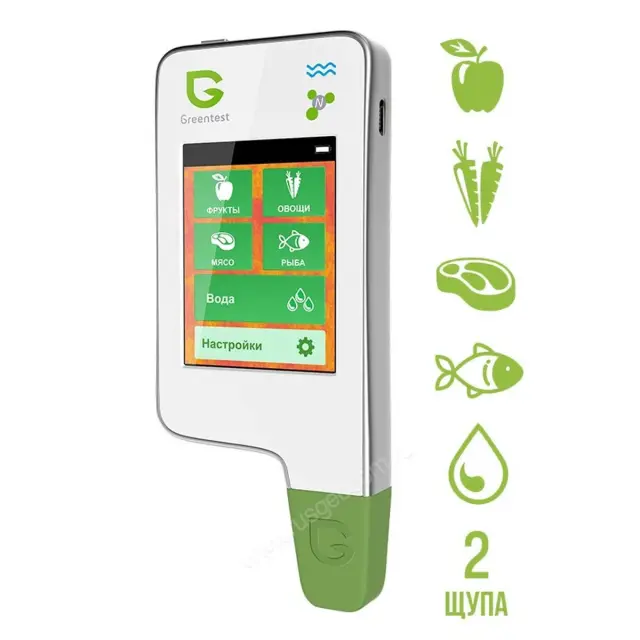 ТДС метр Greentest 3 для экспресс-анализа содержания нитратов в свежих овощах, фруктах, мясе, рыбе, а так же для определения жесткости воды