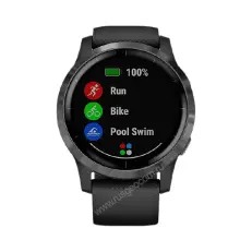 умные Часы Garmin Vivoactive 4 черные с серым безелем