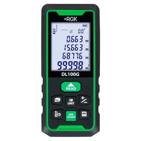 RGK DL100G (с поверкой) - лазерный дальномер с зеленым лучом