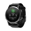 смарт Часы Garmin Fenix 5S серебристые с черным ремешком