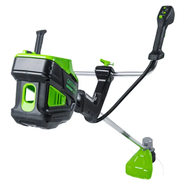Greenworks TB201H бесщеточный, 82V c АКБ 2,5 Ач + ЗУ 4А - аккумуляторный триммер