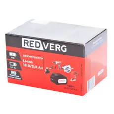 Аккумуляторная батарея REDVERG Li-Ion 18В 5 А.ч.