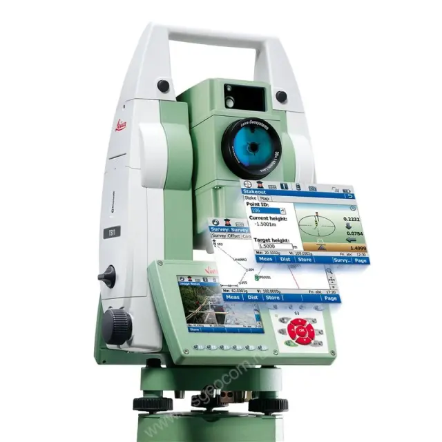 Работа тахеометра Leica TS11 I R1000 1" SW Viva