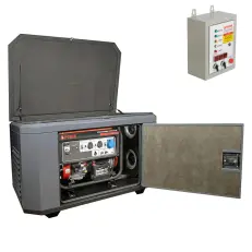 A-iPower A6000EAX в супертихом зимнем кожухе 1400SS RAL 7024 + блок автозапуска A-iPower 400 В, 25 А