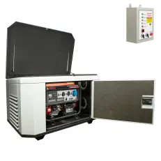 A-iPower A9000EAX в супертихом зимнем кожухе 1400SS RAL 7035 + блок автозапуска A-iPower 230 В, 50 А 