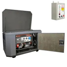 A-iPower A8000EAX в супертихом зимнем кожухе 1400SS RAL 7024 + блок автозапуска A-iPower 230 В, 50 А