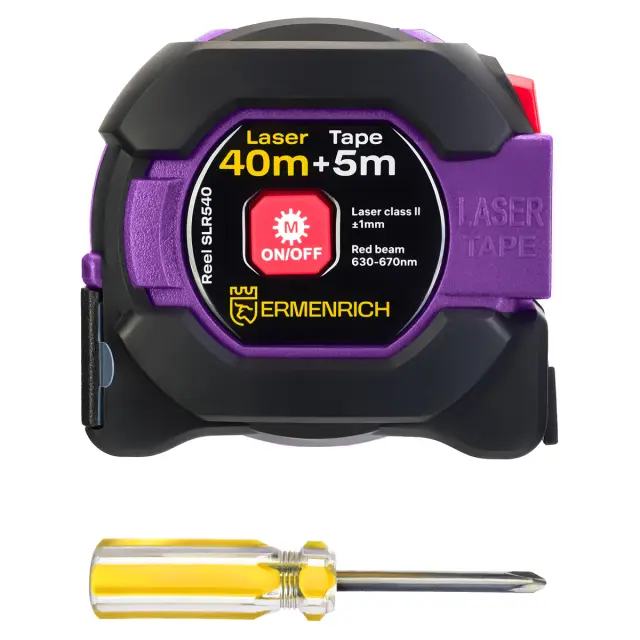 Ermenrich Reel SLR540 фиолетовый - рулетка с лазерным дальномером