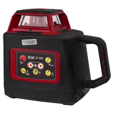 RGK SP-400 с калибровкой - ротац. нивелир (ротационный/красный луч/400м с приемником /±0,1 мм/АКБ)