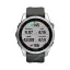 Garmin Fenix 7S серебристый с графитовым силиконовым ремешком