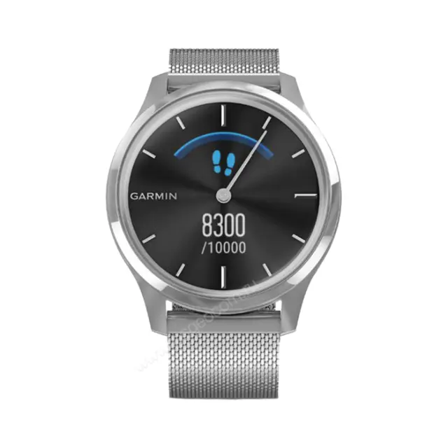 смарт Часы Garmin Vivomove Luxe серебристый с серебристым ремешком