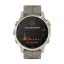 Часы gps Garmin Fenix 6S Pro Solar золотистый с серым замшевым ремешком