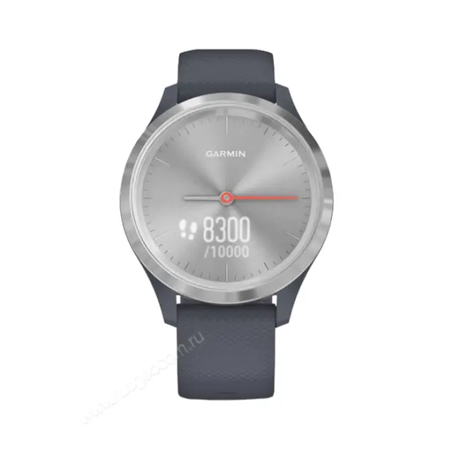 Garmin Vivomove 3S серебристый циферблат с гранитно-синим ремешком