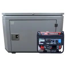 SUNREKA G3500EAX в тихом зимнем кожухе 1200 RAL 7024 - бензиновый генератор
