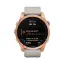 Часы для бега Garmin Fenix 7S Solar цвета розовое золото с песочным силиконовым ремешком