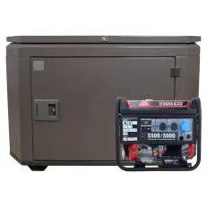 SUNREKA G5500EAX в тихом зимнем кожухе 1200 RAL 8019 - бензиновый генератор