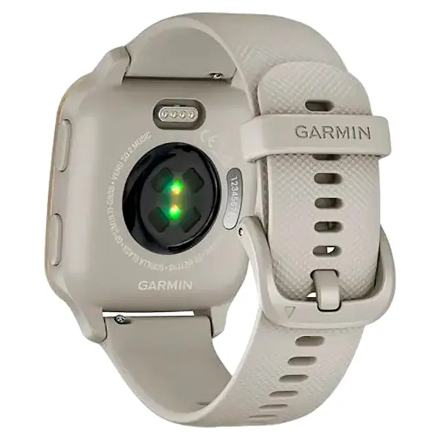 Garmin Venu Sq 2 Music Edition серый с безелем цвета кремового золота и силиконовым ремешком