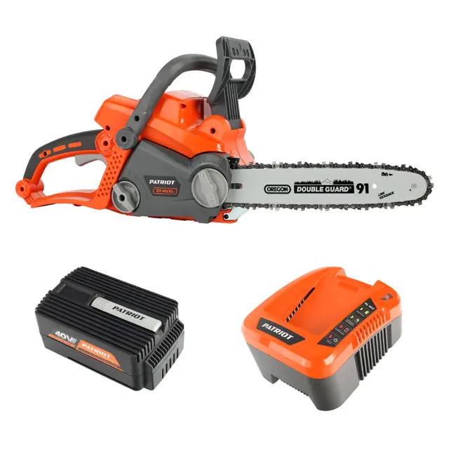 Patriot CS 402 XL 40В, с АКБ 2.5 Ач + ЗУ - аккумуляторная цепная пила