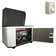 A-iPower A7000EAX в супертихом зимнем кожухе 1400SS RAL 7035 + блок автозапуска A-iPower 230 В, 50 А