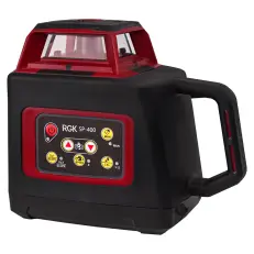 RGK SP-400 - ротационный нивелир (ротационный / красный луч /400м с приемником  / ±0,1 мм / АКБ)