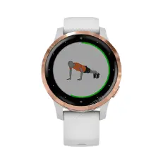 беговые Часы Garmin Vivoactive 4S белые с золотистым безелем