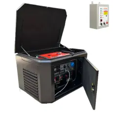 A-iPower A9000EAX в супертихом зимнем кожухе 1400SS RAL 8019 + блок автозапуска A-iPower 230 В, 50 А