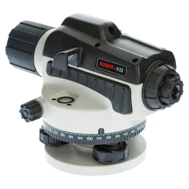 Комплект оптический нивелир ADA Ruber x32 с поверкой + штатив на винтах ADA Light S + рейка ADA STAFF 3