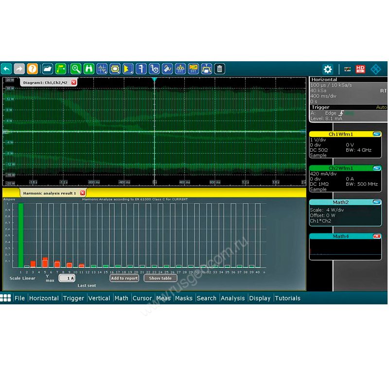 Опция анализа мощности Rohde   Schwarz RTM-K31 для осциллографа RTM3000