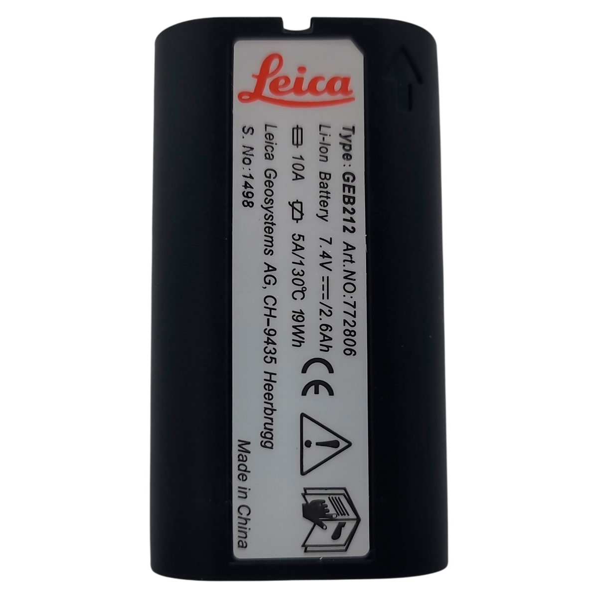 RGK Аккумулятор типа LEICA GEB212 для TS/GNSS (7.4V, 2.6Ач, Li-Ion), аналог